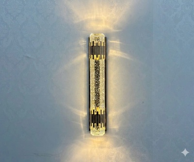 Đèn Tường Pha Lê Cao Cấp VPL124 (Thiết Kế Trụ Dài Ánh Sáng Vàng 3000K)