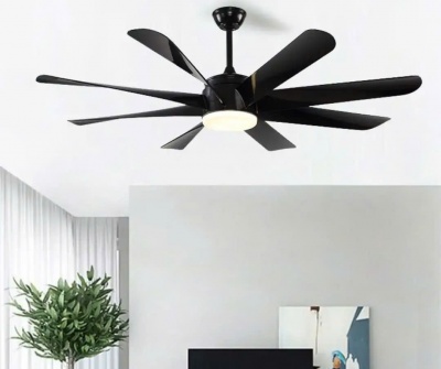 Quạt Trần Đèn Cao Cấp QT35 – Động Cơ DC 50W, Tuyệt Tác 8 Cánh Khủng Cho Không Gian Rộng