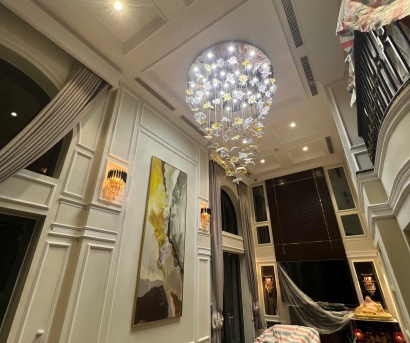 Đèn Thả Thông Tầng Pha Lê 