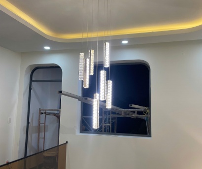 Đèn Chùm Thông Tầng Pha Lê Khối THD1002T8 – Sang Trọng & Hiện Đại
