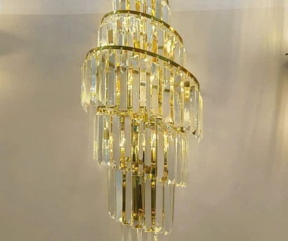 Đèn Tường Pha Lê Cao Cấp VPL31 (Kiểu Dáng Xoắn Ốc Sang Trọng 75cm)