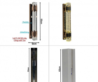 Đèn Tường Pha Lê Cao Cấp VPL124 (Thiết Kế Trụ Dài Ánh Sáng Vàng 3000K)