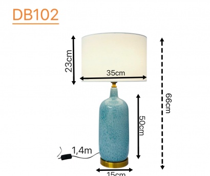 Đèn Bàn Thủy Tinh Cao Cấp DB102 – Kiệt Tác Đèn Trang Trí Màu Xanh Ocean Tinh Tế, Đuôi Bóng E27 Đẳng Cấp Cho Phòng Khách Và Phòng Ngủ