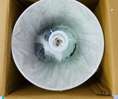 Đèn Bàn Cao Cấp DB99 – Đèn Trang Trí Gốm Sứ Sọc Dọc Xanh Pastel Hiện Đại Tối Giản Cho Tab Đầu Giường Và Bàn Sofa