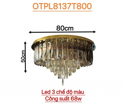 Đèn Pha Lê Ốp Trần Cao Cấp OTPL8137T600