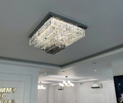 Đèn Pha Lê Ốp Trần Hình Chữ Nhật OTPL3508CN
