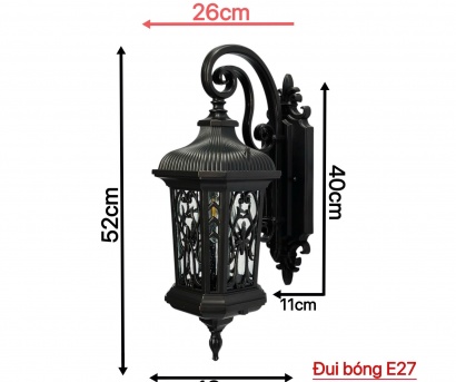 Đèn Vách Tường Ngoại Thất Cổ Điển VNT23 - Đẳng Cấp Kiến Trúc Hoàng Gia